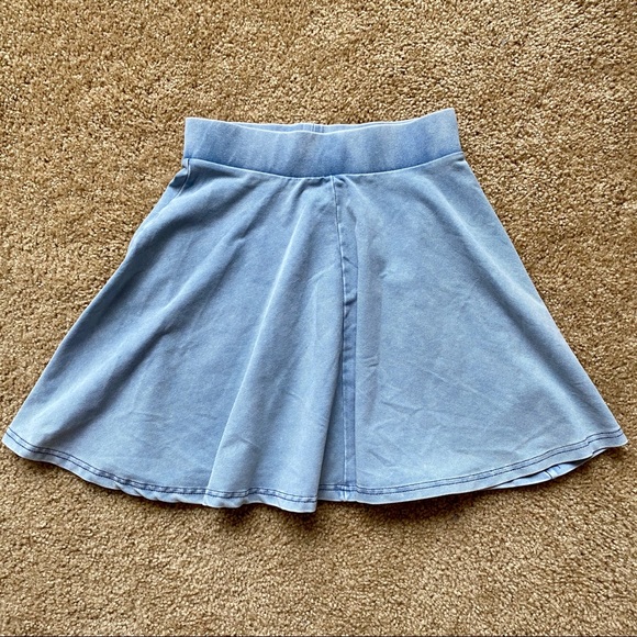 Topshop Skirts Topshop Denim Circle Skirt Poshmark